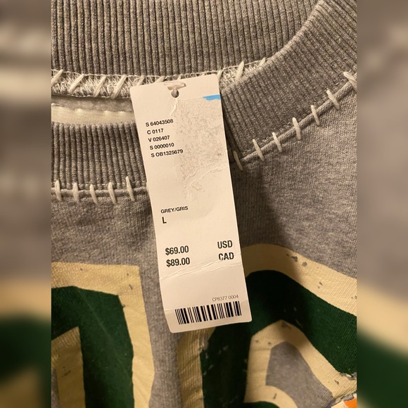 NWT Urban Outfitters BDG Patchwork Bulldog Varsity 76 Sweatshirt | Size L - Picture 6 of 12